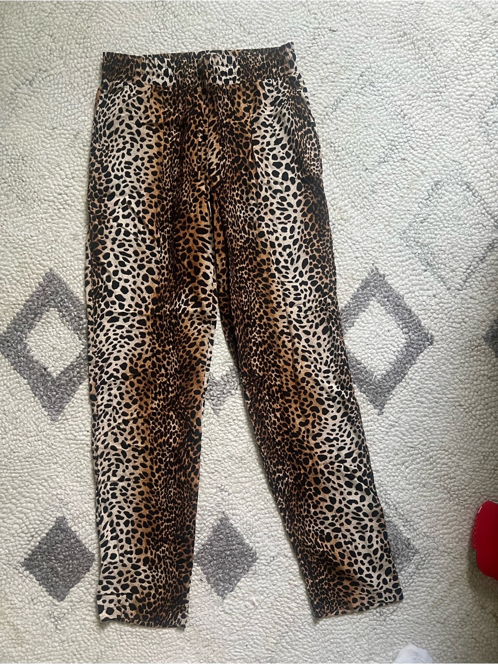 Melissa Odabash Leopard Print Tapered Pants - Brown/Black